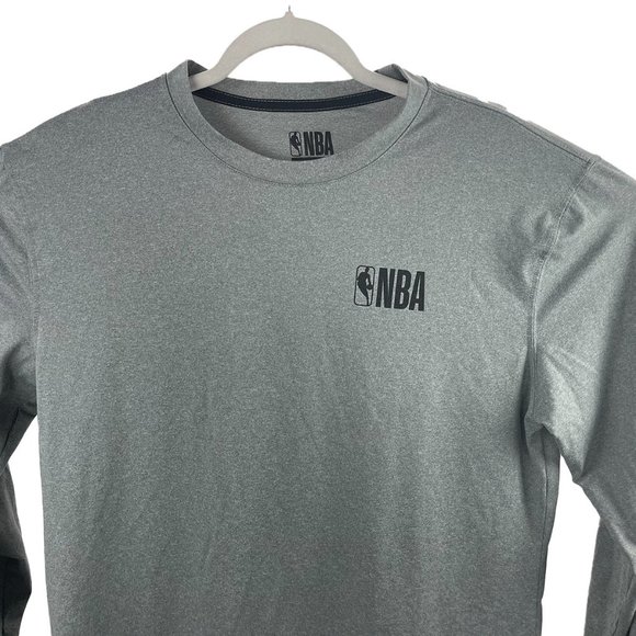 NBA Logo Mens Size Large Gray Long Sleeve Shirt - Picture 2 of 7